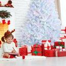 6 Feet Iridescent Tinsel Artificial Christmas Tree with 792 Branch Tips by LJGDeals