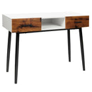 42 Inch Industrial Console Table with 2 Drawers for Entryway Hallway by LJGDeals