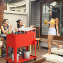 80 Quart Outdoor Patio Rolling Steel Construction Cooler by LJGDeals