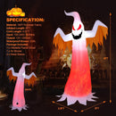 8 Feet Halloween Inflatable Ghost with Rotatable Flame LED Lights by LJGDeals