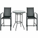 3 Pieces Outdoor Patio Bar Table Stool Set by LJGDeals
