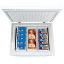 5.2 Cu.ft Chest Freezer Upright Single Door Refrigerator with 3 Baskets-White by LJGDeals
