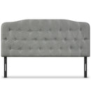 Queen Upholstered Headboard with Adjustable Heights-Light Gray