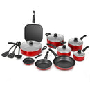 17 Pieces Hard Anodized Nonstick Cookware Pots and Pans Set by LJGDeals