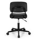 PU Leather Adjustable Office Chair Swivel Task Chair with Backrest by LJGDeals