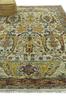 Custom Made Transitional Silver, Gold and Gray Hand Knotted Wool Rug by The Rug Decor