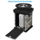 40000BTU Outdoor Propane Burning Fire Bowl Column Realistic Look Firepit Heater by LJGDeals