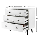 4 Drawers Dresser Chest of Drawers Free Standing Sideboard Cabinet-White by LJGDeals