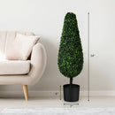 2 Pack 3 Feet Artificial Tower UV Resistant Indoor Outdoor Topiary Tree by LJGDeals