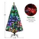 6 Feet Pre-lit Fiber Optic Artificial Christmas Tree with 617 Branch Tips by LJGDeals