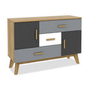 Free-standing Storage Floor Cabinet with 2 Doors and 3 Drawers by DirectDeals