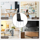 4 pcs PVC Leather Dining Side Chairs Elegant Design by LJGDeals