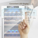 43 Bottle Wine Cooler Refrigerator Dual Zone Temperature Control with 8 Shelves-Black by LJGDeals