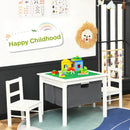2-in-1 Kids Activity Table and 2 Chairs Set with Storage Building Block Table by LJGDeals