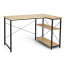 48 Inch Reversible L Shaped Computer Desk with Adjustable Shelf by LJGDeals