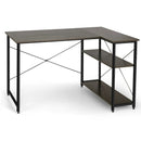 48 Inch Reversible L Shaped Computer Desk with Adjustable Shelf by LJGDeals
