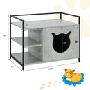 Enclosure Hidden Litter Furniture Cabinet with 2-Tier Storage Shelf by DirectDeals