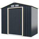 7 Feet x 4 Feet Metal Storage Shed with Sliding Double Lockable Doors-Gray by LJGDeals