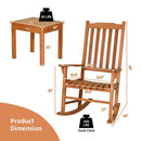 3 Pieces Eucalyptus Rocking Chair Set with Coffee Table by LJGDeals