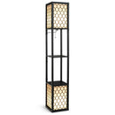 Modern Shelf Freestanding Floor Lamp with Double Lamp Pull Chain and Foot Switch by LJGDeals