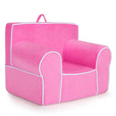 Upholstered Kids Sofa with Velvet Fabric and High-Quality Sponge by DirectDeals