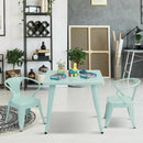 Set of 2 Steel Armchair Stackable Kids Chairs-Green by LJGDeals
