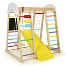 Indoor Playground Climbing Gym Wooden 8-in-1 Climber Playset for Children by LJGDeals