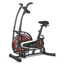 Upright Air Bike with Unlimited Resistance-Black by LJGDeals