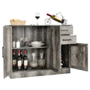 Buffet Storage Cabinet Kitchen Sideboard with 2 Drawers-Gray by LJGDeals