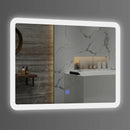 LED Wall-mounted Bathroom Rounded Arc Corner Mirror with Touch by LJGDeals