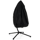 Patio Hanging Egg Chair with Stand Waterproof Cover and Folding Basket-Brown by LJGDeals