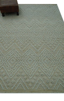 Custom Made Modern Contemporary Beige Hand Knotted Wool Area Rug