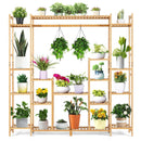 9-Tier Bamboo Plant Stand with Hanging Rack by LJGDeals