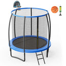 8/10 Feet Recreational Trampoline with Basketball Hoop by LJGDeals