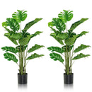 2 Pieces 5 Feet Artificial Monstera Tree Set by LJGDeals