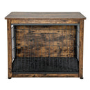 Wooden Dog Crate Furniture with Double Door and Tray-Brown by DirectDeals