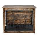 Wooden Dog Crate Furniture with Double Door and Tray-Brown by LJGDeals