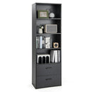 6-Tier Tall Freestanding Bookshelf with 4 Open Shelves and 2 Drawers by DirectDeals