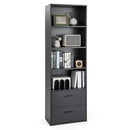 6-Tier Tall Freestanding Bookshelf with 4 Open Shelves and 2 Drawers by LJGDeals