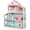 3-Tier Toddler Doll House with Furniture Gift for Age over 3 by LJGDeals