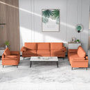 Large 3-Seat Sofa Sectional with Metal Legs and 2 USB Ports for 3-4 people by LJGDeals