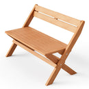 2-Person Indonesia Teak Wood Folding Outdoor Benches with Slatted Seat by LJGDeals