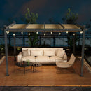 10 x 13 Feet Outdoor Aluminum Retractable Pergola Canopy Shelter by LJGDeals