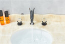 Black Swan Basin Faucet Luxury Deck Mounted Dual Crystal Handle Mixer Tap