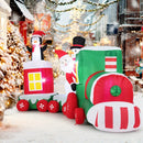 11.5 FT Christmas Inflatables Train Blow Up Santa Claus Driving Train by LJGDeals