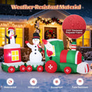 11.5 FT Christmas Inflatables Train Blow Up Santa Claus Driving Train by LJGDeals