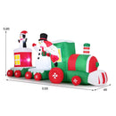 11.5 FT Christmas Inflatables Train Blow Up Santa Claus Driving Train by LJGDeals