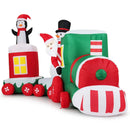 11.5 FT Christmas Inflatables Train Blow Up Santa Claus Driving Train by LJGDeals
