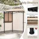 11 x 5 FT Grill Gazebo with Side Awning and Double-Tiered Top by LJGDeals