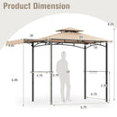 11 x 5 FT Grill Gazebo with Side Awning and Double-Tiered Top by LJGDeals